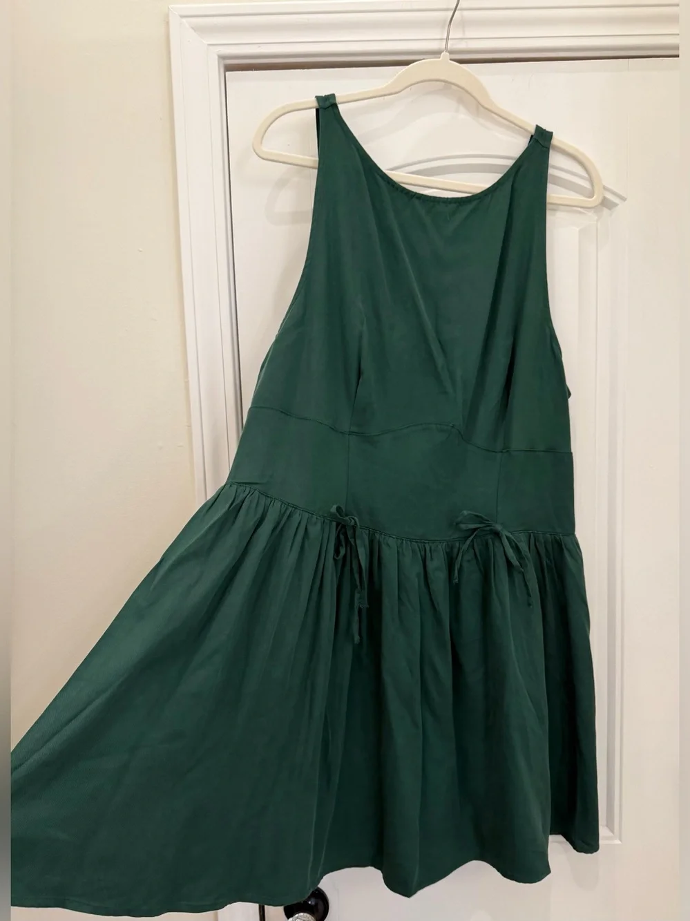 Aerie Drop Waist Green Bow Dress XL NWT